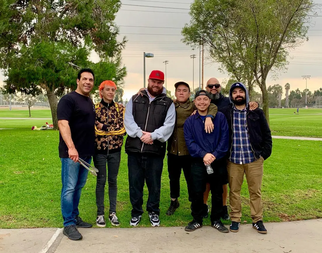 Group of friends in a park